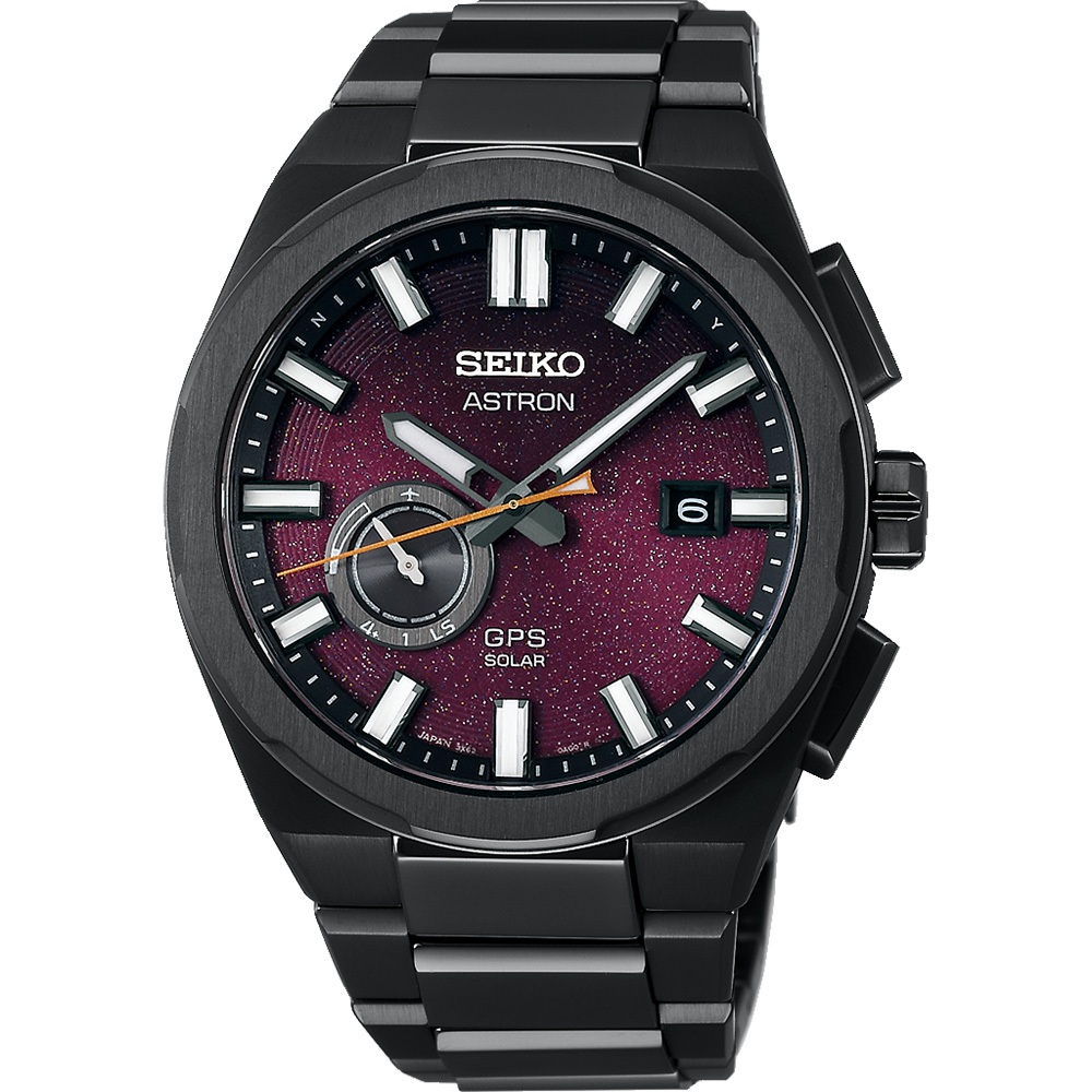 SEIKO精工 Astron 限量夜櫻 GPS衛星定位 鈦金屬太陽能手錶SSJ029J1/3X62-0AG0SD, , large