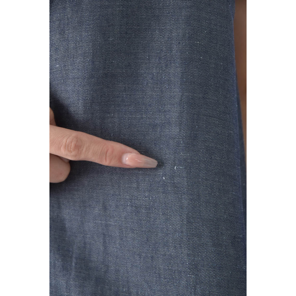 (S) 質感圓領藍色上衣二手衣, , large