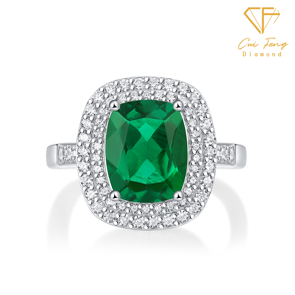 【CF鑽飾】女戒 培育祖母綠《綠夢》2.5克拉 哥倫比亞祖母綠 鑽戒 戒指, , large