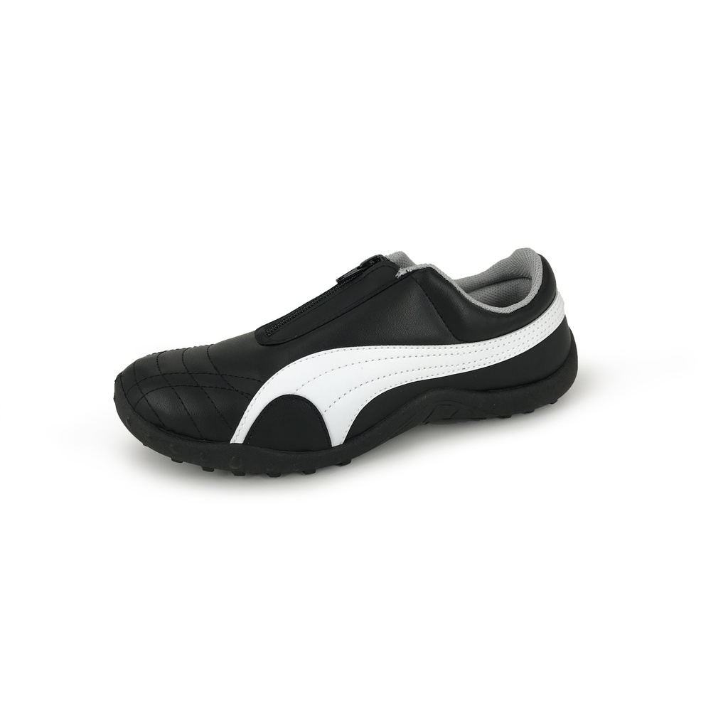 襪套式男休閒運動鞋 男運動鞋 男鞋 簡約 撞色 拉鍊 免綁鞋帶 省力 耐髒 人體工學 柔軟 抓地 防滑 黑 白 黑紅, , large