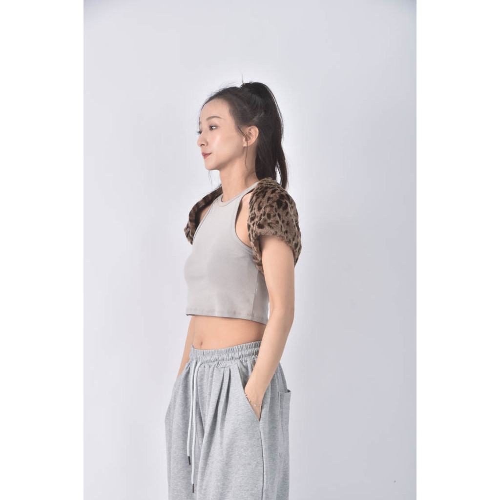 (XS（含）以下) baiter豹紋棕色罩衫二手衣, , large