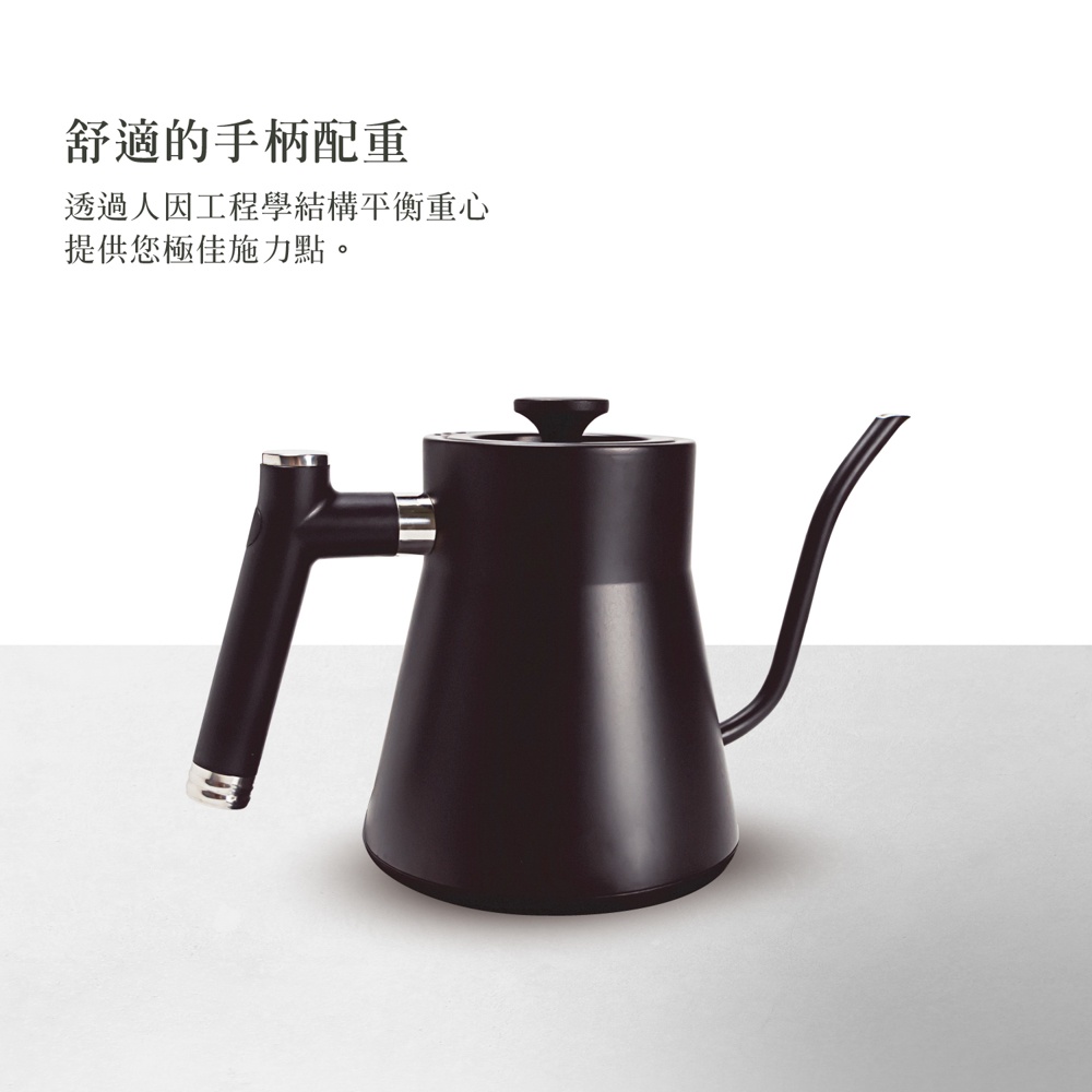 AIWA 愛華 1.0L 精準溫控手沖電茶壼 AA-K21GC 黑色, , large