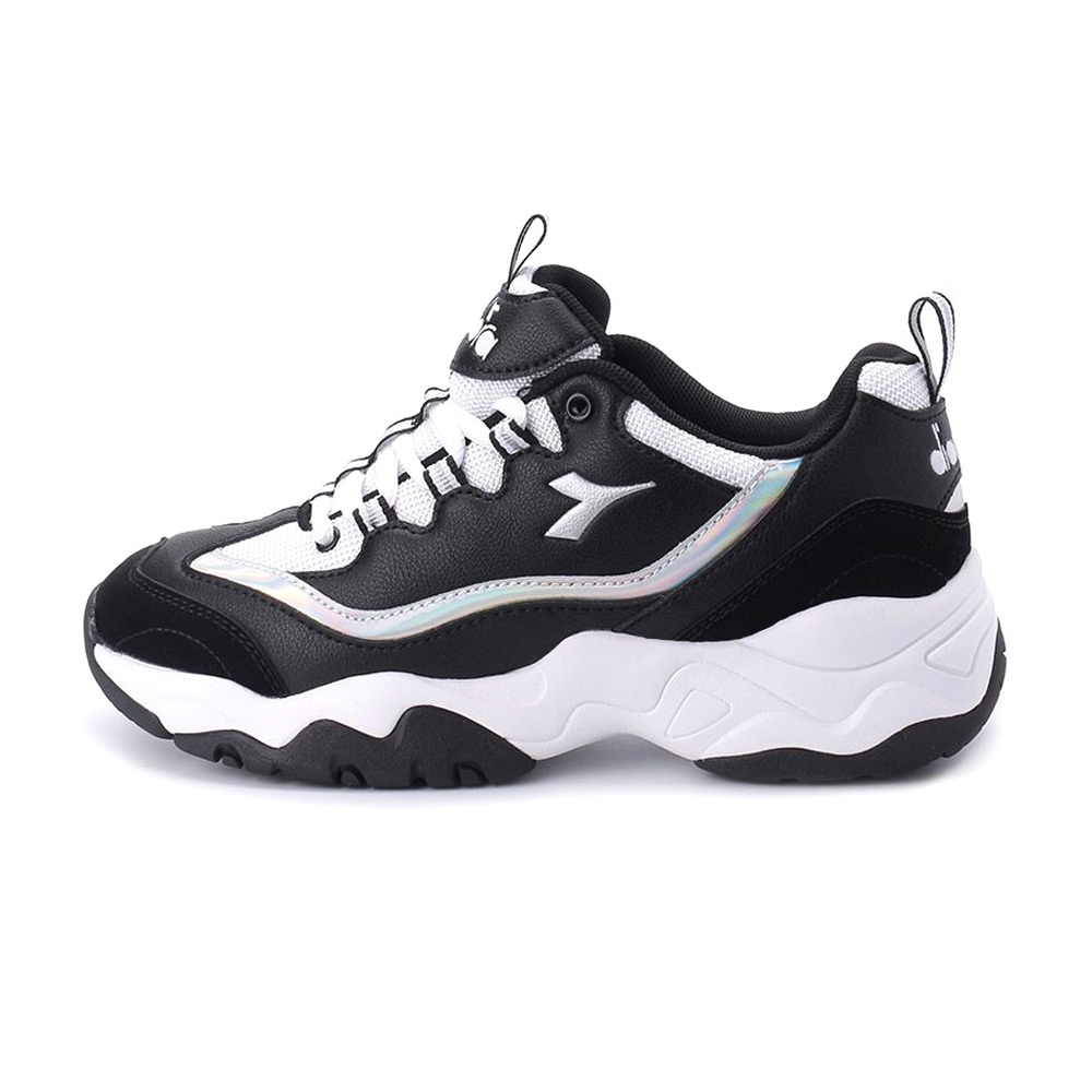 DIADORA迪亞多那 厚底時尚運動鞋 女運動鞋 休閒鞋 百搭 透氣 保護後跟 修飾腿部 耐磨 止滑 穩定 黑白 灰粉, 灰粉,24.5, large