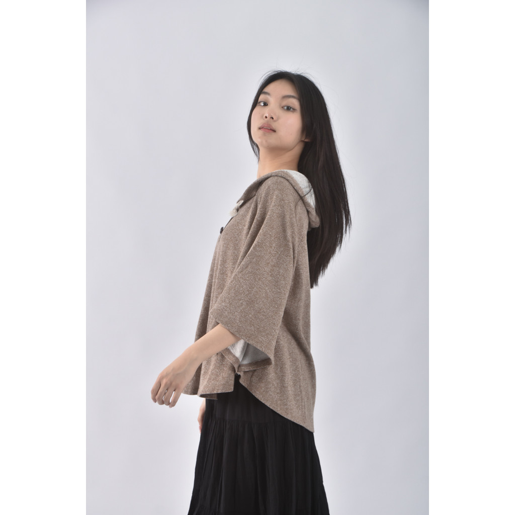 (M) spanish harlem棉質連帽棕色長袖上衣二手衣, , large