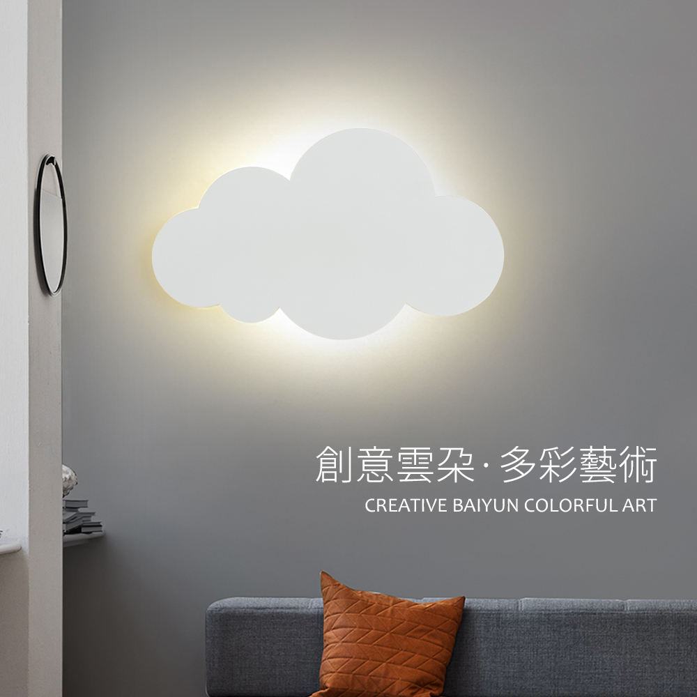 【H&R安室家】 LED白雲壁燈 ZA0256, , large