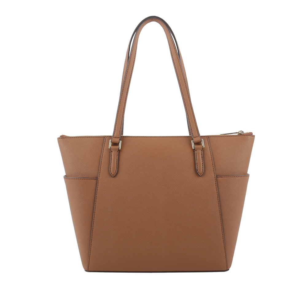 Michael Kors Charlotte 金字防刮皮革大款拉鍊托特包/焦糖色, , large