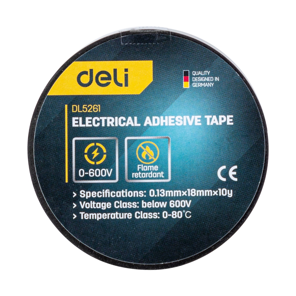 【deli tools】PVC Electrical Insulation Tape 18mm 10Y-red, , large