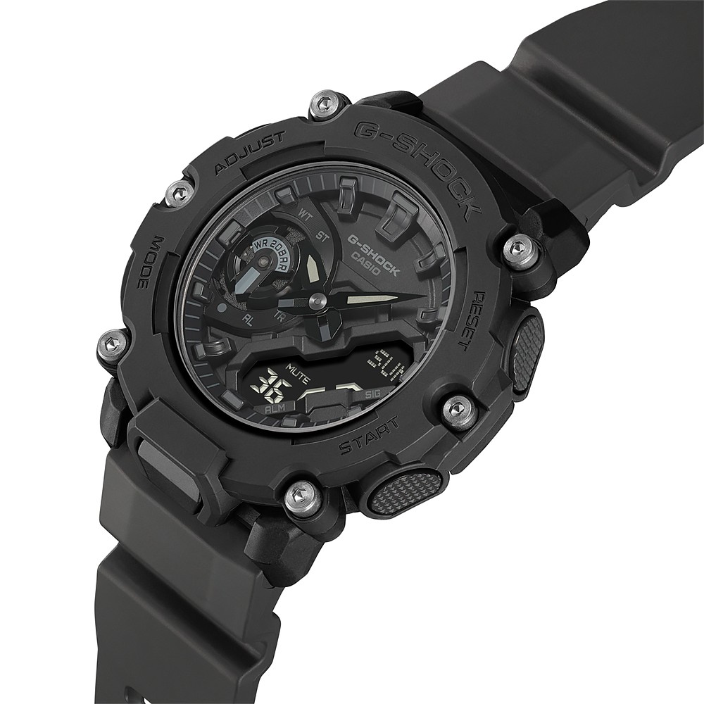 CASIO 卡西歐 G-SHOCK 一起冒險去 碳核心防護構造雙顯計時手錶 GA-2200BB-1A, , large