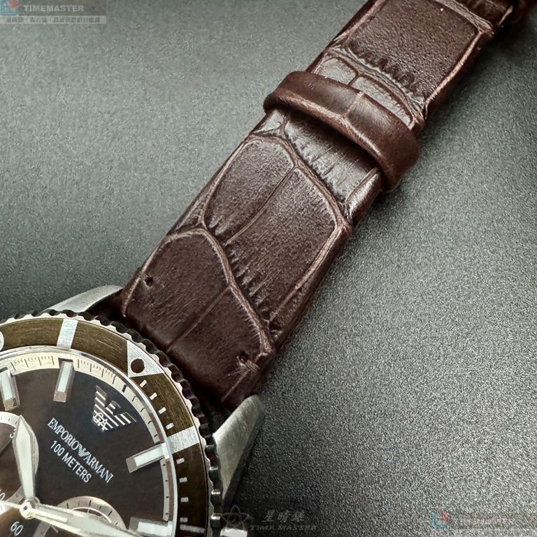 [星晴錶業]ARMANI手錶,42mm,AR00082古銅色錶面古銅色錶殼銀色精鋼錶帶款, , large