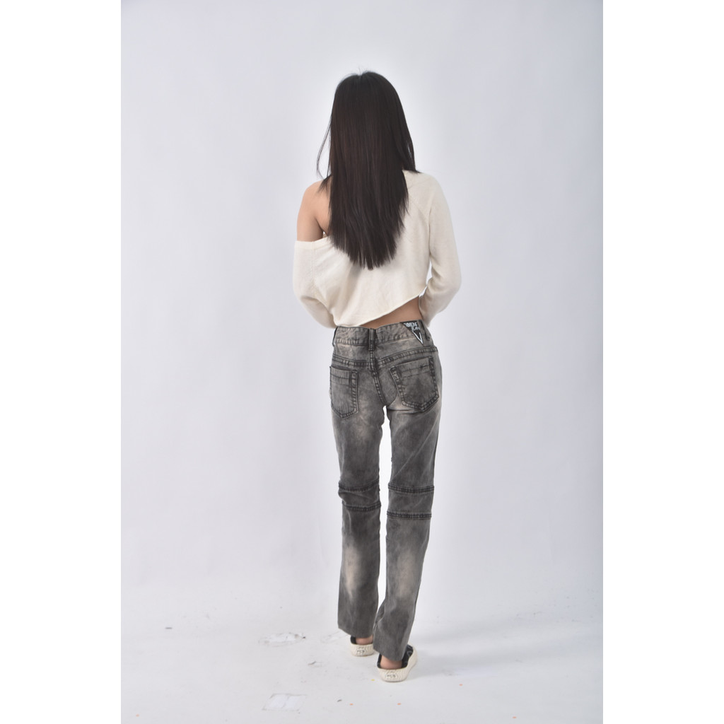 (L) someone jeans棉質純棉復古黑色長褲二手衣, , large