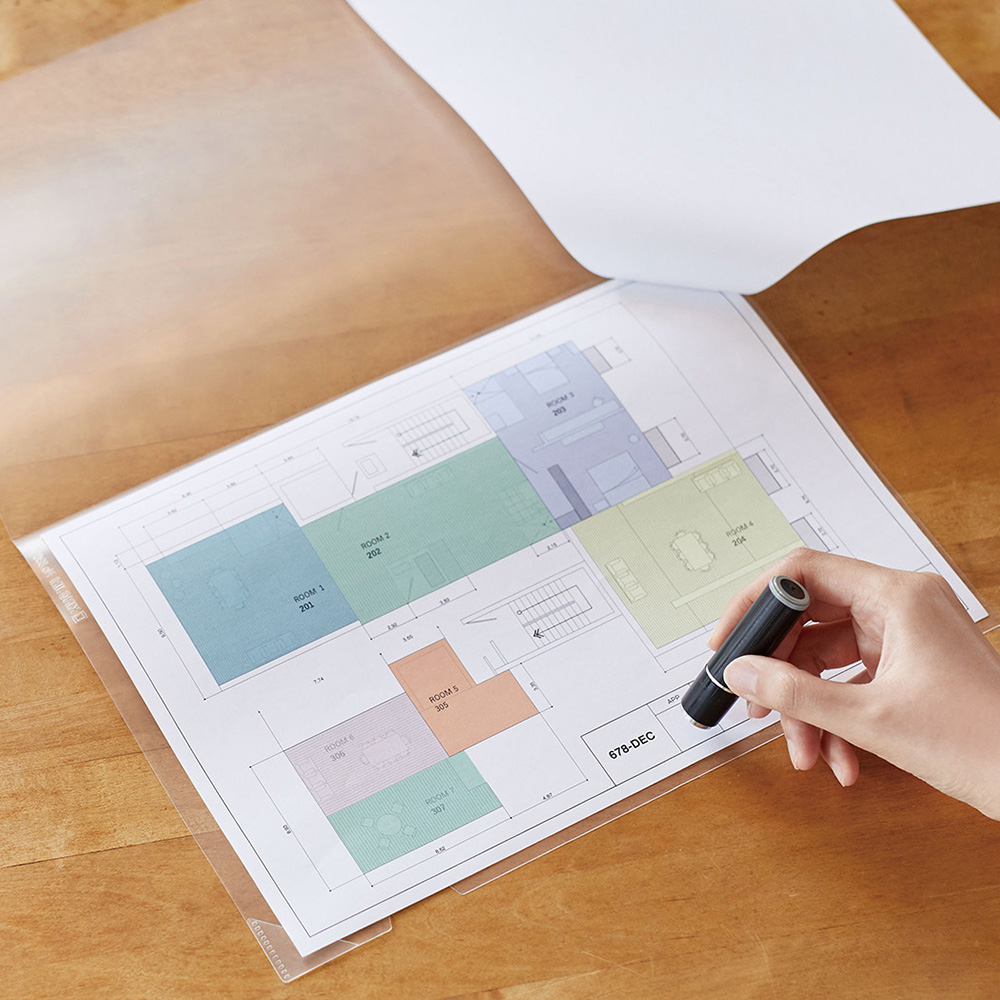 【KING JIM】NANAMEKURI 三角插入式 L型薄款文件夾 5入組 (880-5A), , large