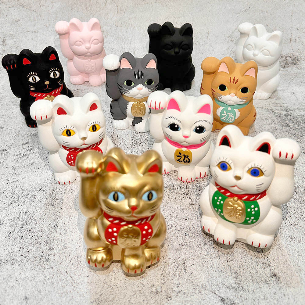 maneki-neko-Patterned White, , large
