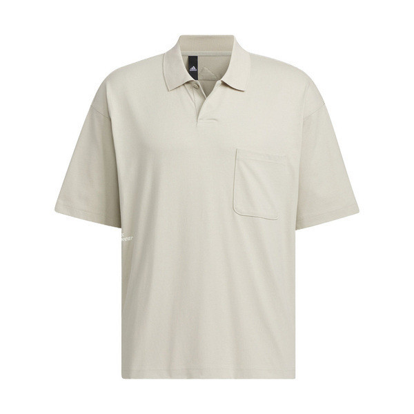 Adidas ST FL Loos Polo 男 POLO衫 短袖 上衣 運動 休閒 寬鬆 垂肩 奶茶 [IT3933], , large