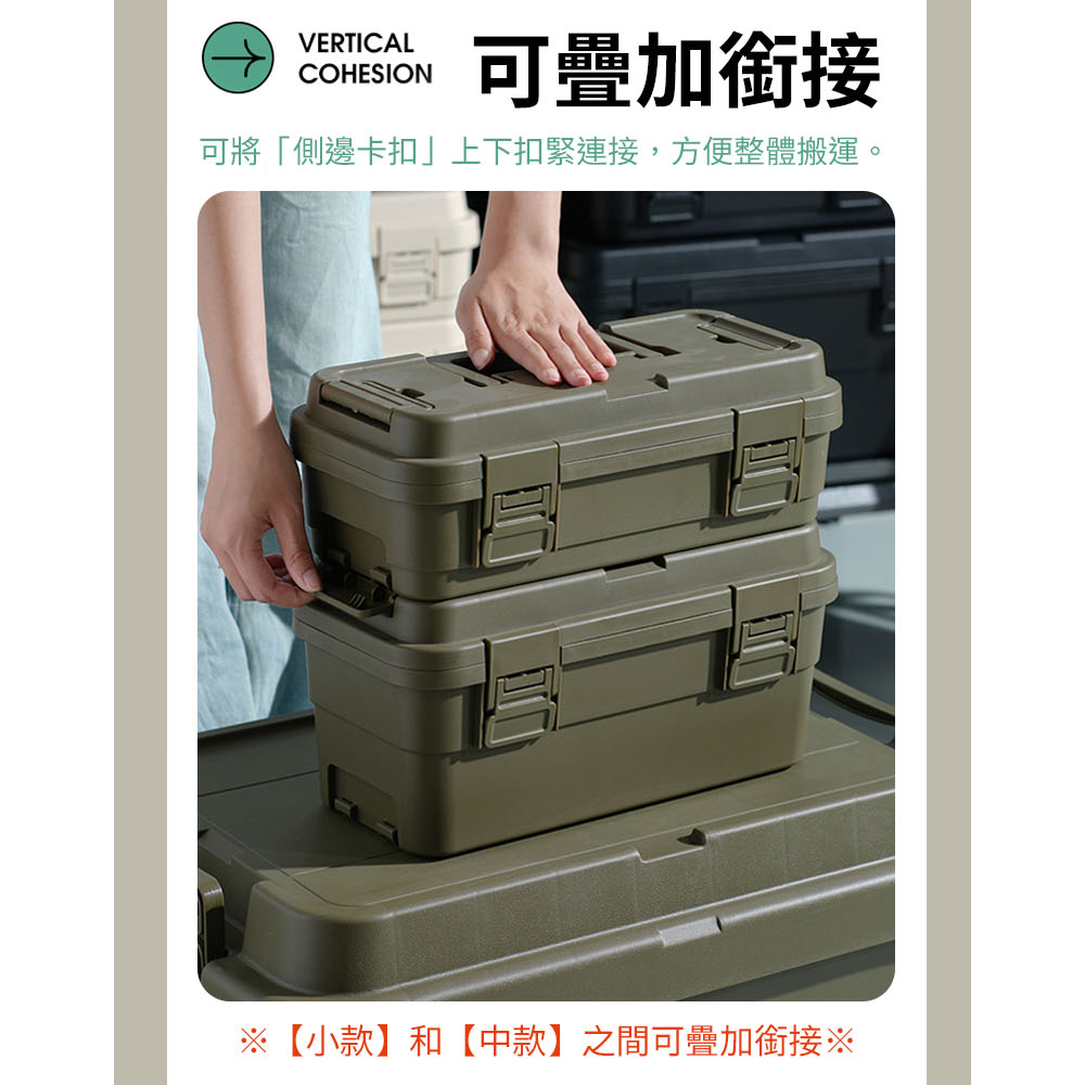 【AOTTO】4L+6L多功能加厚軍規雙層收納工具箱(AL-2031W), , large