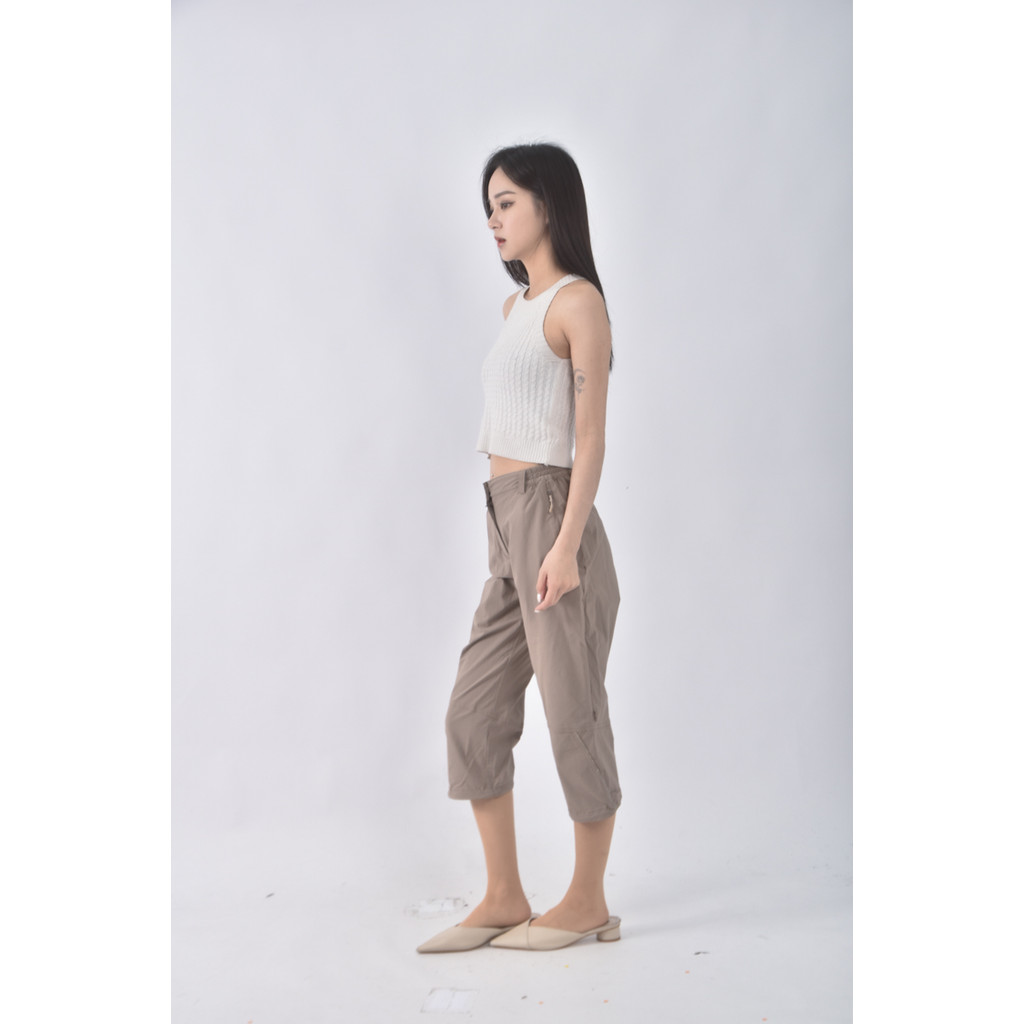 (M) evbr smile高腰工裝杏色長褲二手衣, , large