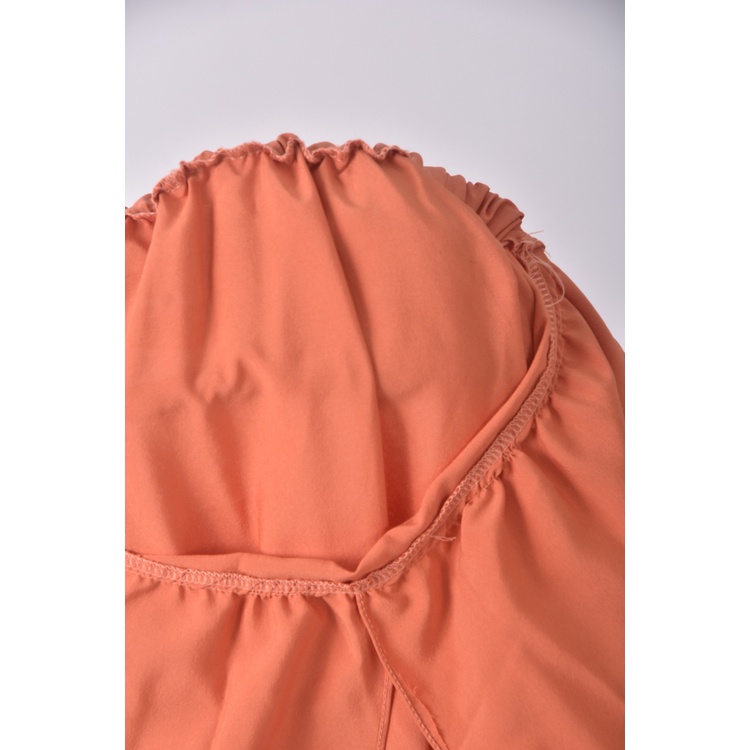 (S) 【安于晴Charlene私服】質感掛脖露背橘色洋裝二手衣, , large