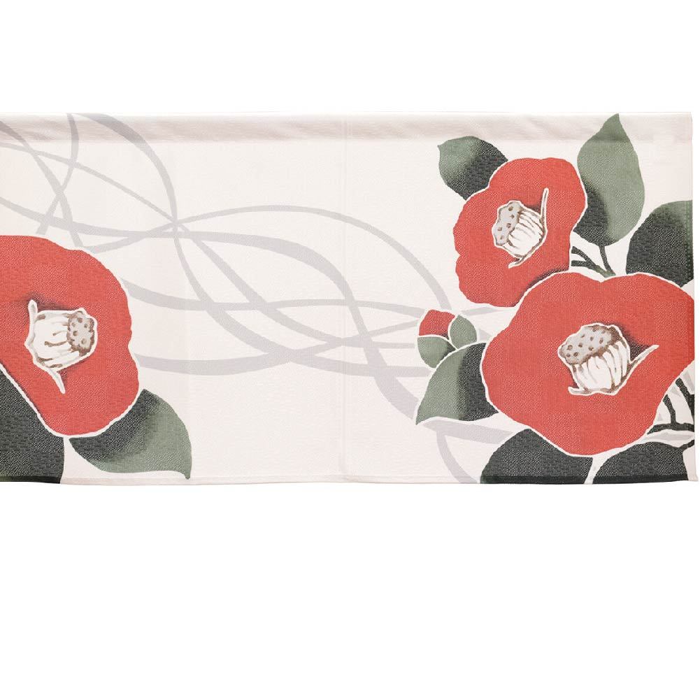 日本製【コスモ】短門簾《山茶花》白, , large