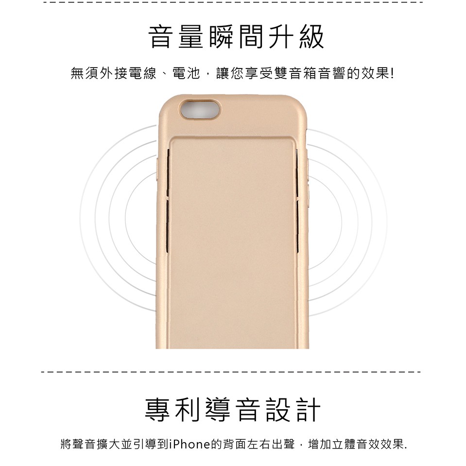 金德恩 GS MALL 台灣製造 IPhone 6 手機擴音殼 手機擴音 擴音殼 擴音 手機音箱 手機喇叭 6/6s 6plus, , large