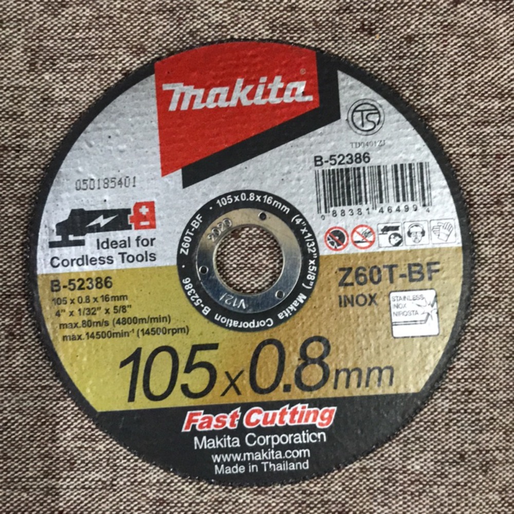 MAKITA牧田 B-52386-25 4吋砂輪片25入 105*0.8mm*16mm, , large