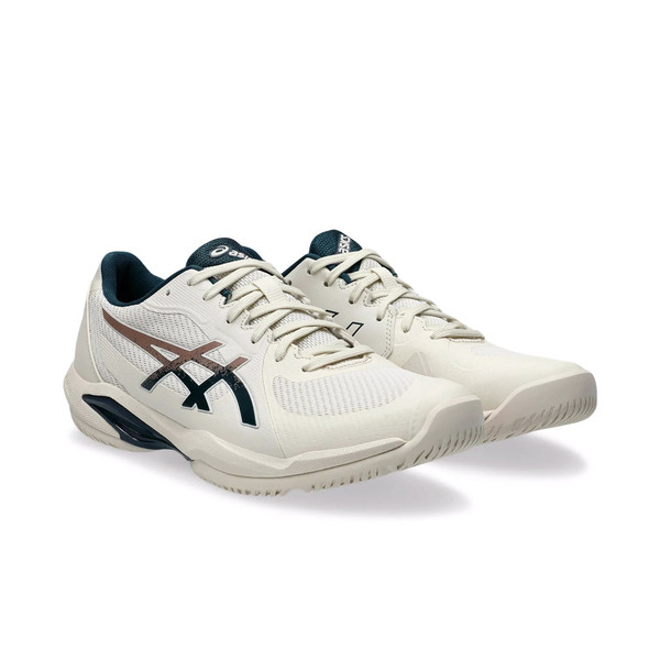 Asics Solution Swift Ff 2 男 網球鞋 法網 穩定 靈活 米 深藍 [1041A466-200], , large
