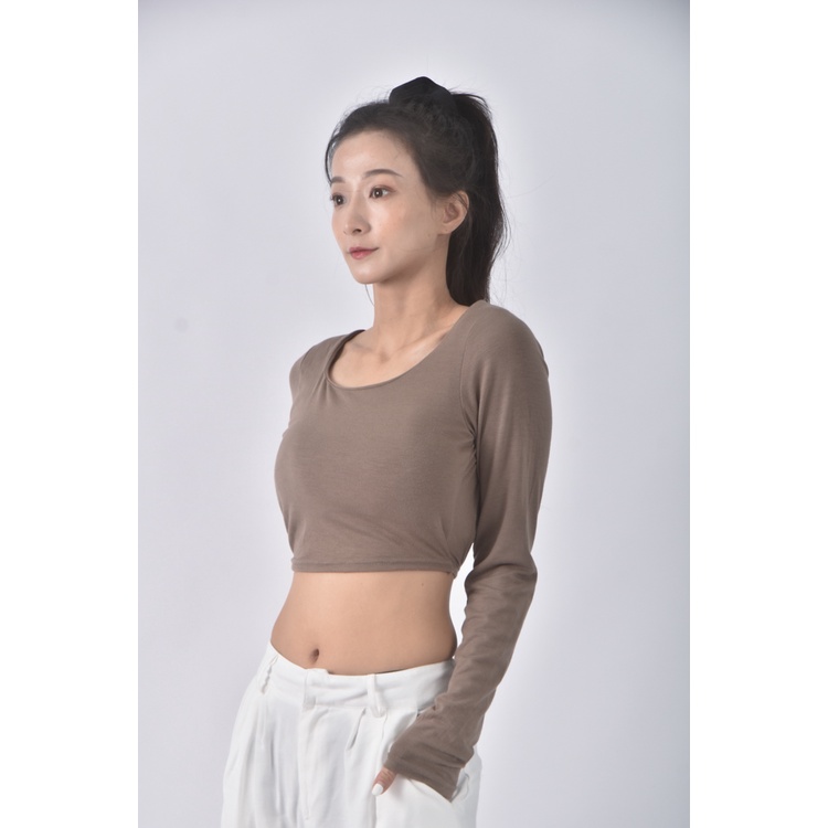 (S) 【安于晴Charlene私服】jcme o質感棕色長袖上衣二手衣, , large