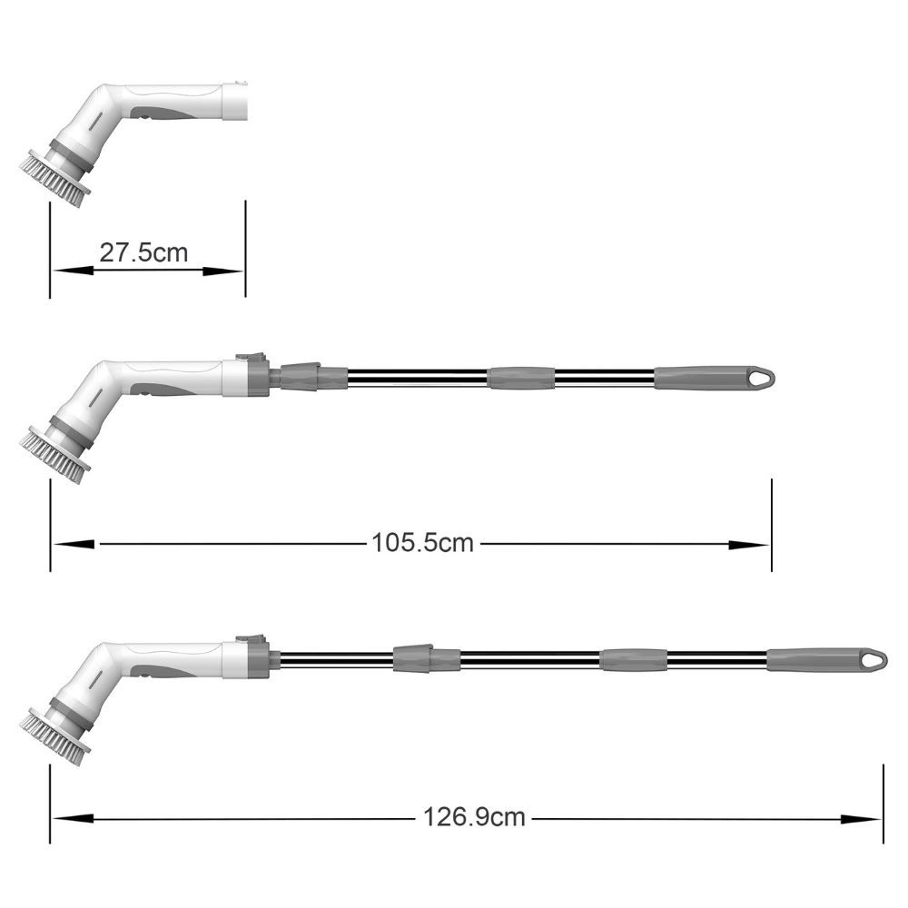 USB rechargeable multi-functional electric cleaning brush (adjustable length), , large
