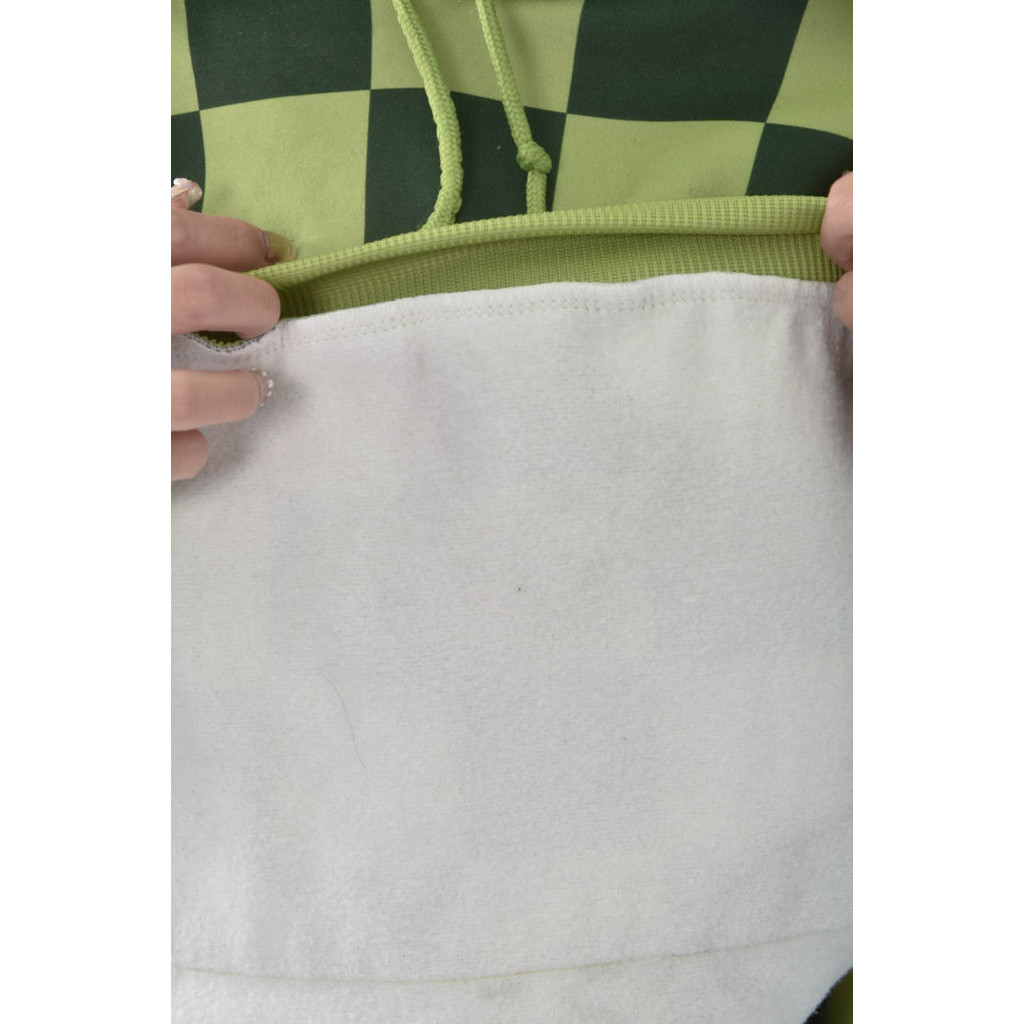 (F) 連帽綠色長袖上衣二手衣, , large