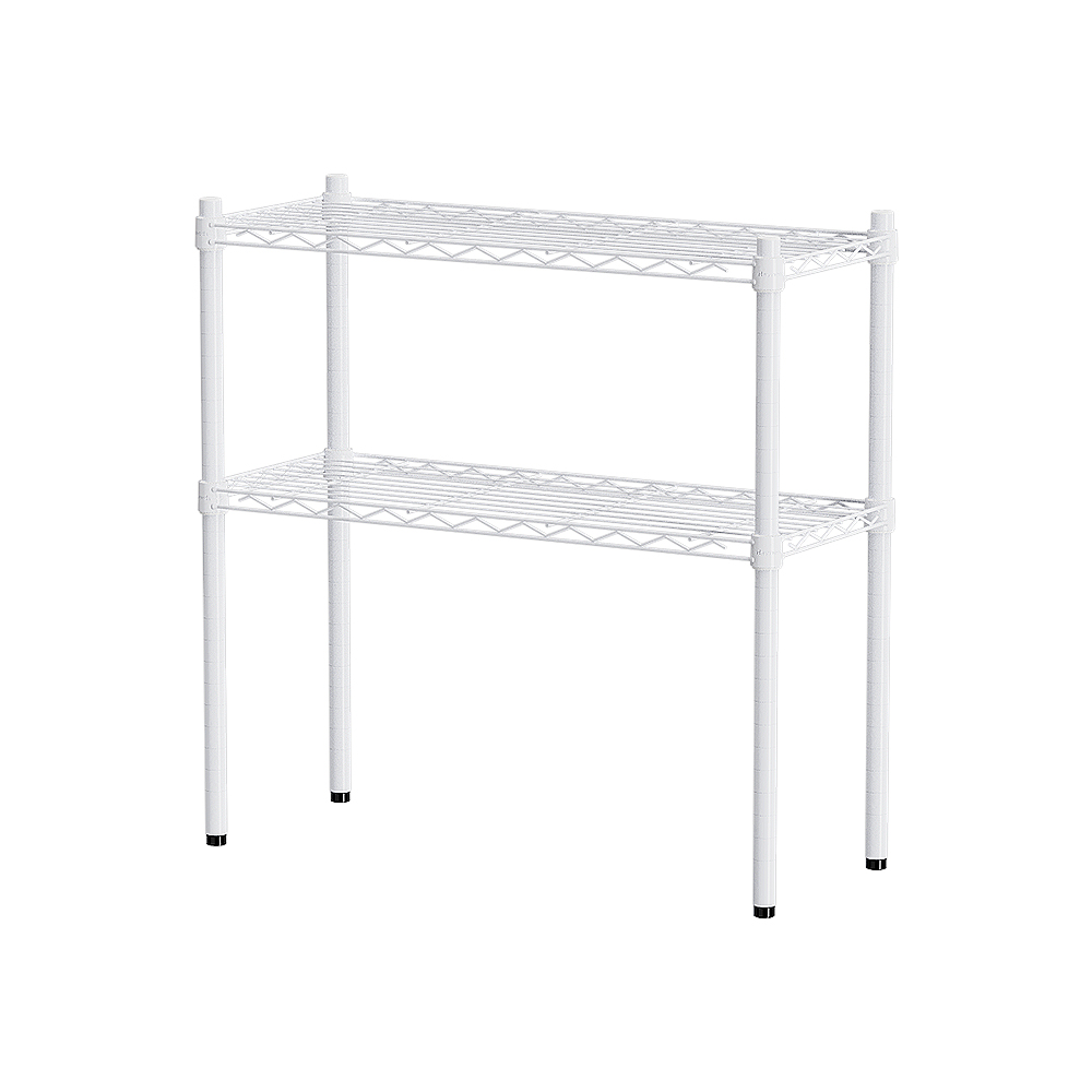 【Y HOUSE】76x30x75cm Lightweight Two-layer Iron Rack Iron Rack Shelf-Painted White