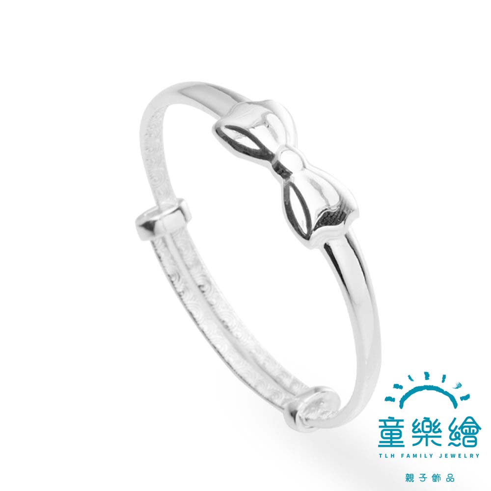 【童樂繪金飾】兒童純銀手鐲手環 小蝴蝶結 (彌月銀飾 滿月禮 寶寶足銀), , large