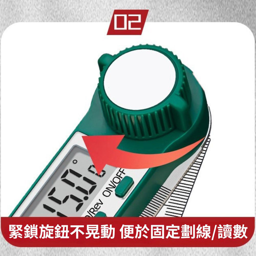 Digital angle ruler &ndash; white/black (plastic) 300mm, , large