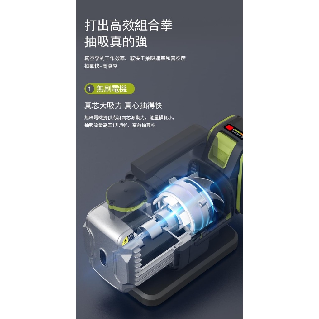 WIN 五金 威克士 WORX WU091 2L無刷真空機 20V 無刷 ABT防逆流 抽真空機 冷氣安裝 抽真空 冷媒