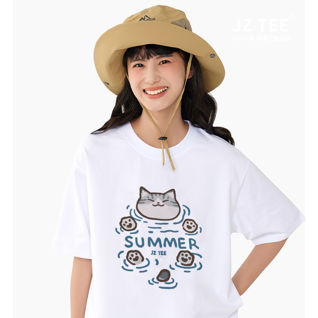 JZ TEE American Shorthair-Cat Bath Graphic Tee, , large