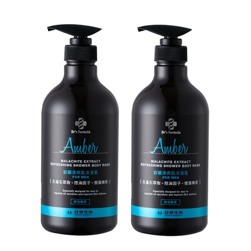 【Dr's Formula台塑生醫】岩礦清爽肌沐浴乳-琥珀魅香 800g 2入組 公司貨, , large
