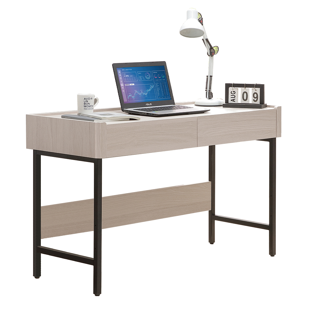 【唯熙傢俱】馬修斯橡木白4尺書桌, , large