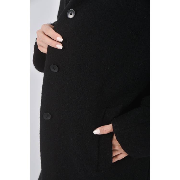 (XL) agnes b長版大衣黑色外套二手衣, , large