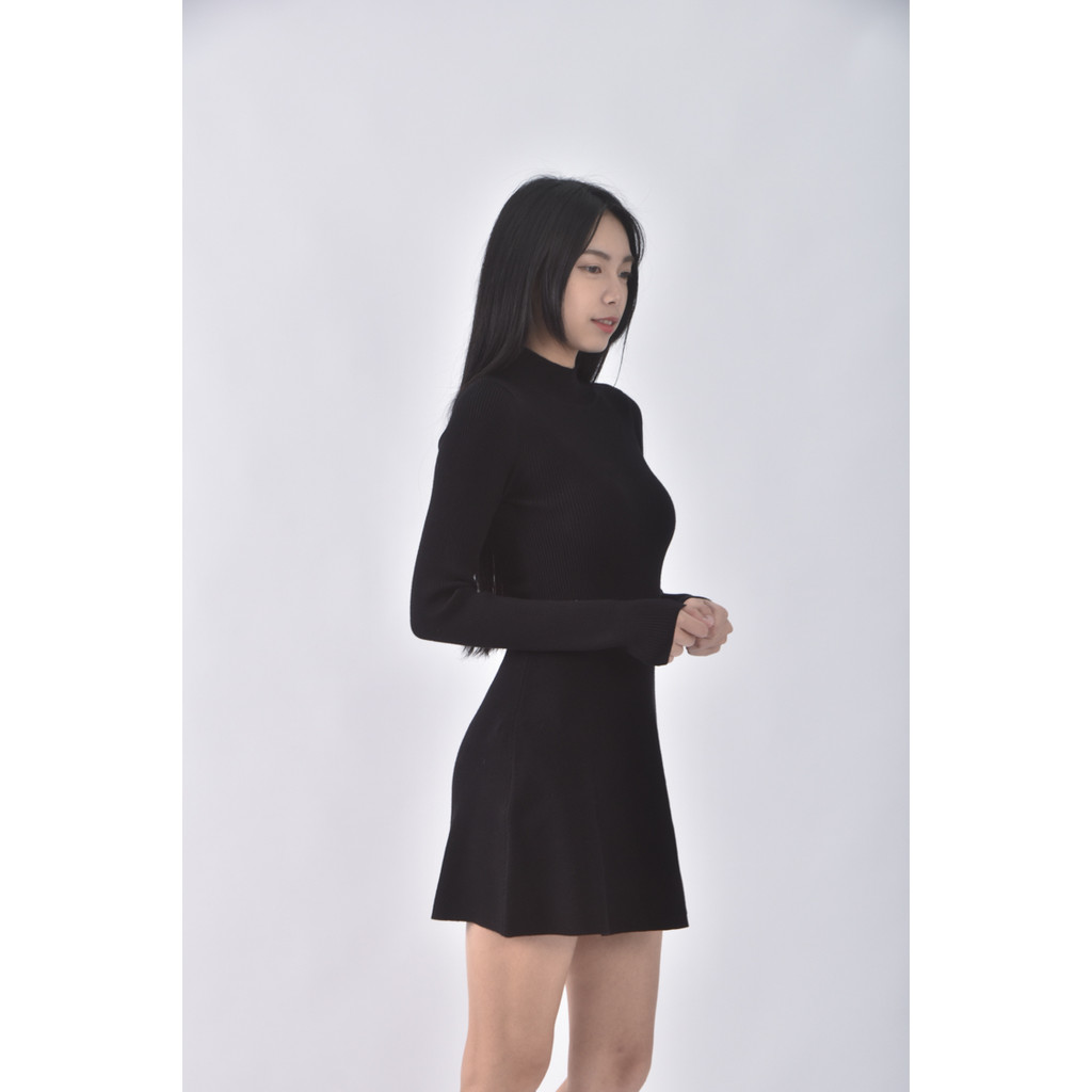 (S) nev a hu質感坑紋黑色洋裝二手衣, , large