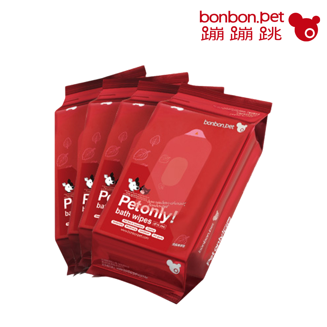 蹦蹦跳 防蚊防蚤青草香濕紙巾40抽x4包組