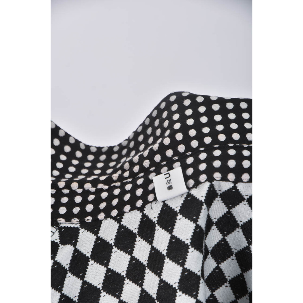 (L) 【董仔私服】kexin圓點菱格黑色洋裝二手衣, , large