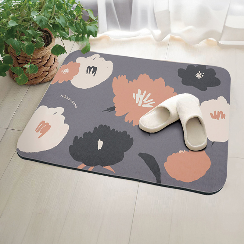 【Monster】 Soft Diatomaceous Earth Absorbent Mat – Dreamscape Series (60x40cm) – Verdant Serenity, , large