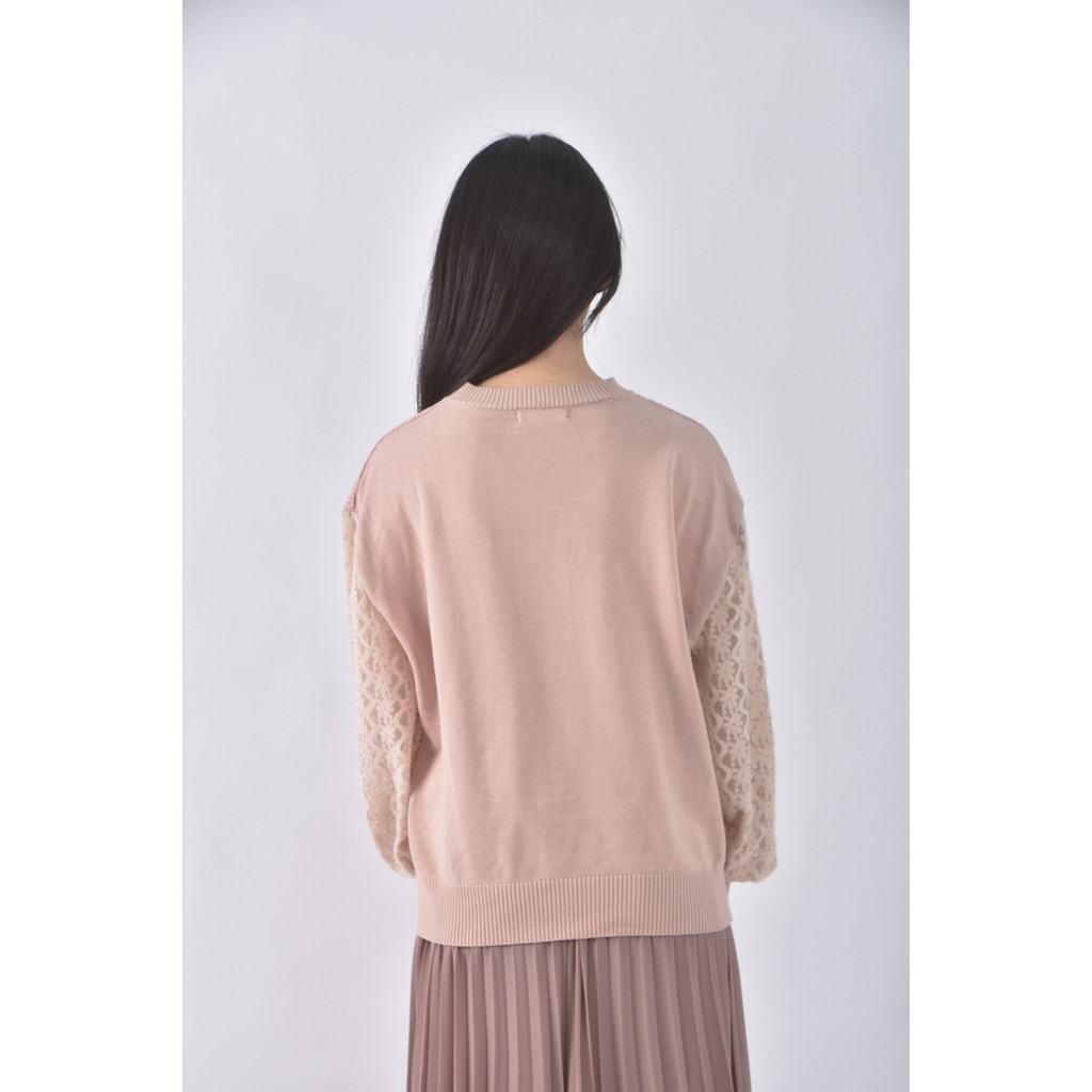 (XL) brunch韓牌質感圓領粉色長袖上衣二手衣, , large