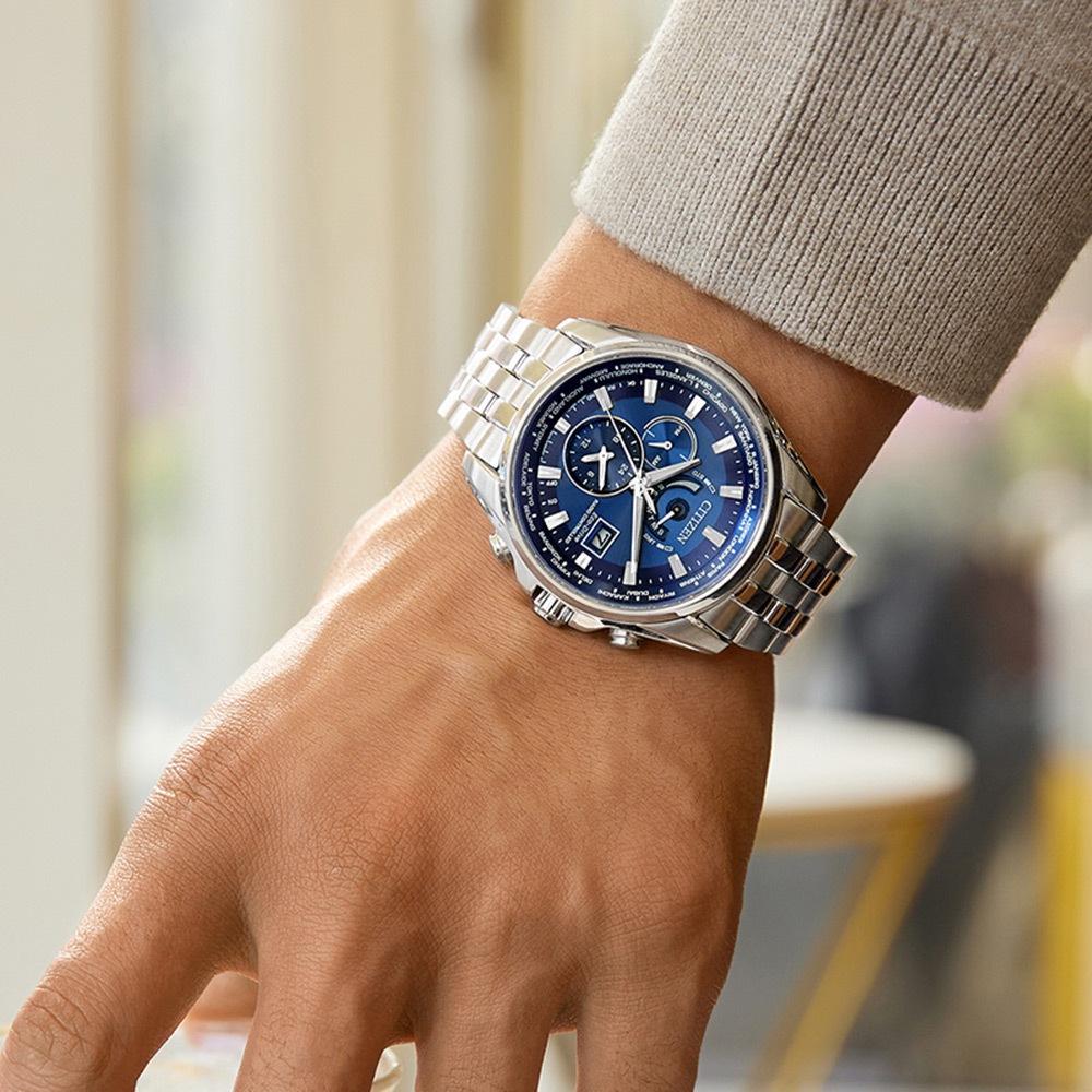 CITIZEN 星辰 亞洲限定款 光動能萬年曆電波手錶 AT9120-89L, , large