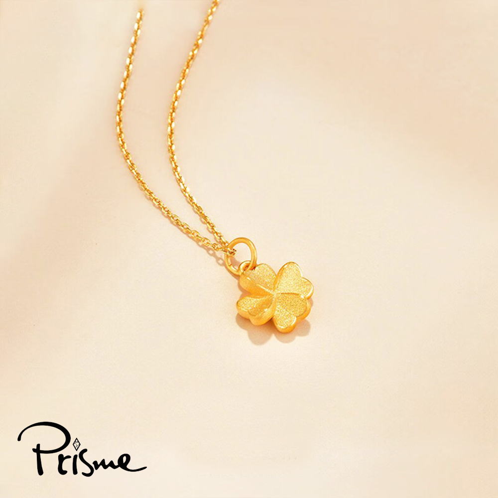 【Prisme Gold】黃金項鍊 四葉草 幸運草鍊墜 (金重：約0.08錢±0.03), , large