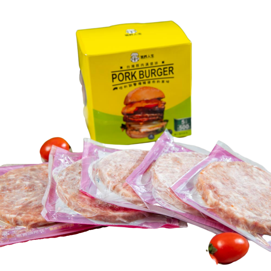 【氣炸人生】台灣豚肉漢堡排500g(5入), , large