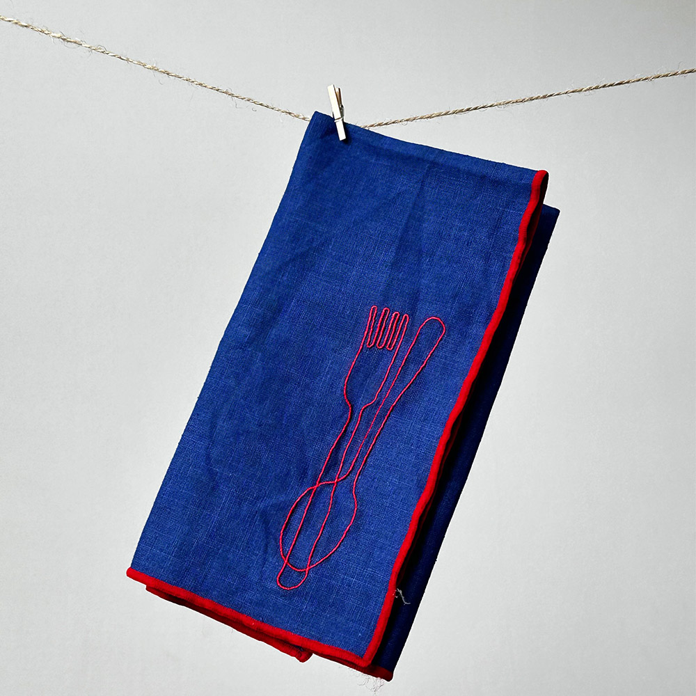 Embroidered Napkins-Cutlery, , large