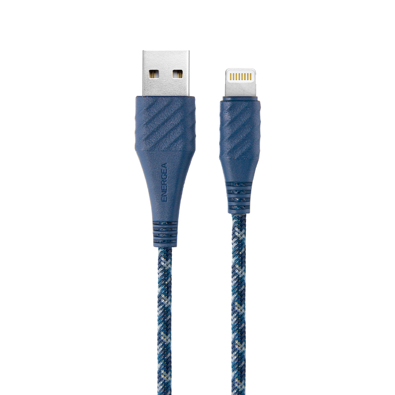 [亞瑟3C] ENERGEA Lightning to USB-A NyloXtreme 編織耐彎折快速充電線  1.5M-藍色