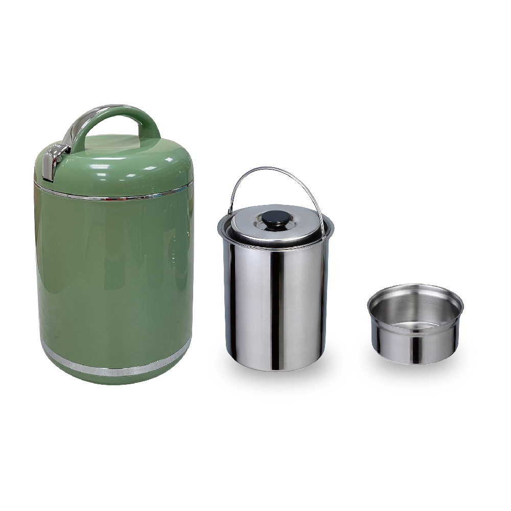 【GOLDEN FIRE 火牌】燜燒鍋 草綠 3.0L-IH爐可用鍋(燜燒鍋 保溫 保冷 手提 不鏽鋼 台灣製造), , large