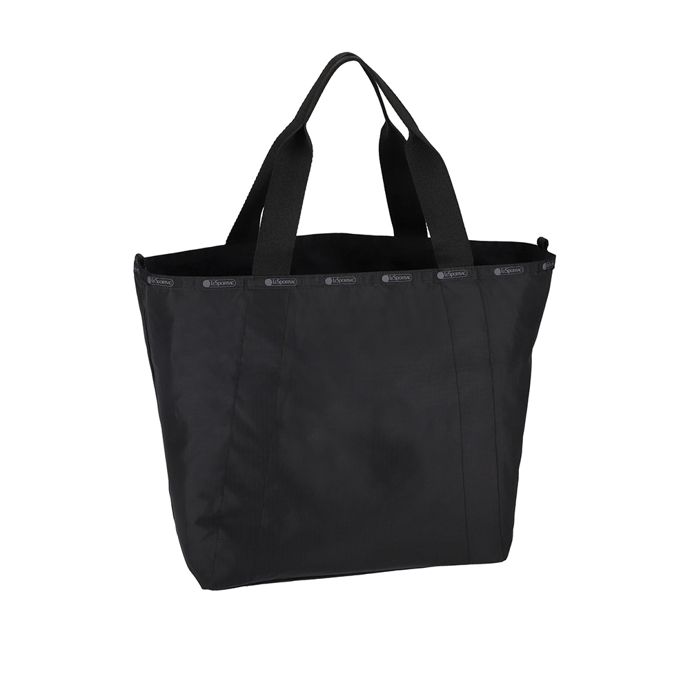 |快速出貨|Lesportsac LG REVERSIBLE PKT TOTE 大型雙面托特包 送禮-LOGO 永恆黑, , large