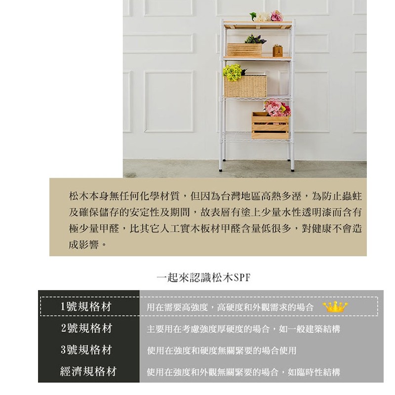 【Y HOUSE】60x30x60公分 松木兩層收納層架 置物架 鐵架-烤漆白, , large