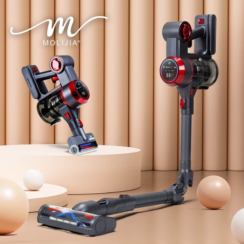 【MOLIJIA】M181 Automatic AI Sensing Handheld Cordless Vacuum Cleaner - Grayish Red, , large