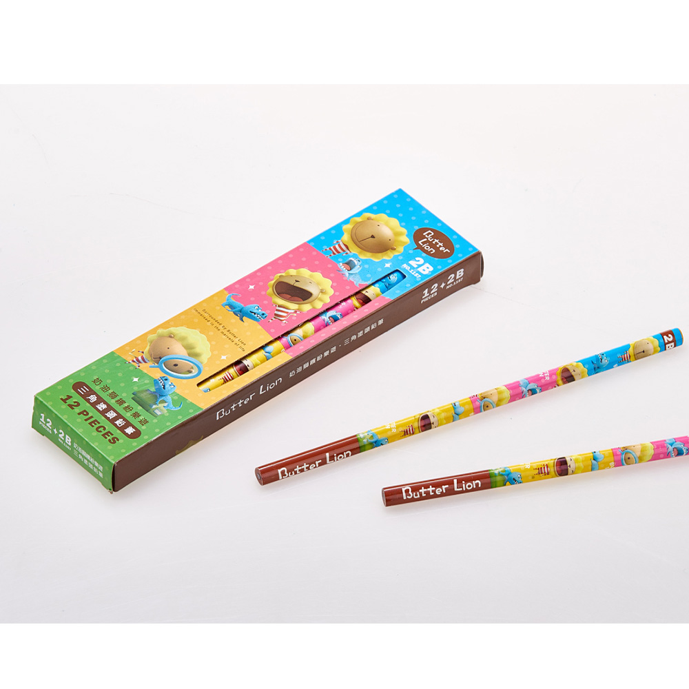 【龍品文創】雄獅 1157 2B 繽紛△塗頭鉛筆 12支入, , large